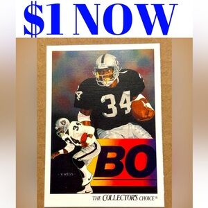 Bo Jackson 1991 Upperdeck Oakland Raiders NFL Football Card